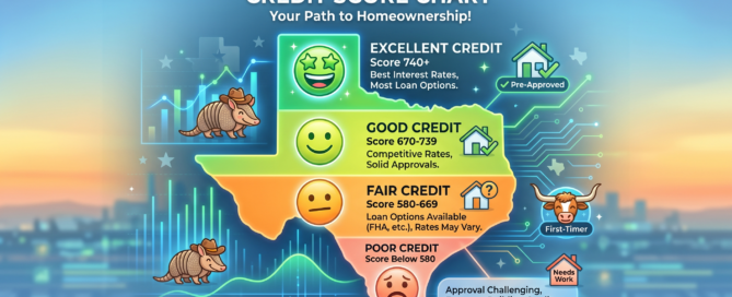 Credit score chart for Texas first-time home buyers